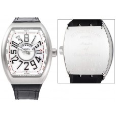 Franck Muller Vanguard Crazy Hours™ ETA1115 Replica Uhren mit silberne Regulierschrauben